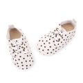 Special Black Dots Oxford Suede Leather Infant Shoes