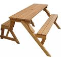 Mesa de picnic de madera intercambiable de jardín