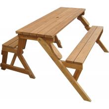 Table de pique-nique en bois interchangeable du jardin