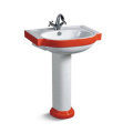 Lavabo moderno del pedestal, fregaderos de encargo del pedestal, fregaderos decorativos del pedestal