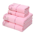 Luxury new design embroidery lace microfiber bath towel