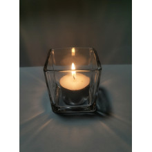 Fancy Square Glass Candle Halter, Glaskerzenglas