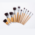 11 PCS Professional Wood Foundation Brosses Kabuki Makeup Brushes