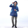 Men Waterproof Long Raincoat (Hood Is Available)