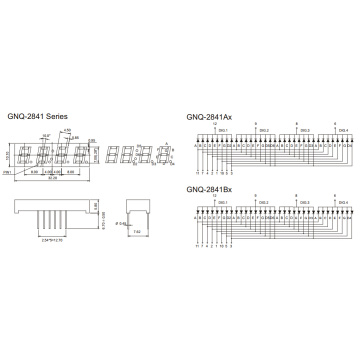 0.28 Inch 4 Digit 7 Segment Display (GNS-2841Ax-Bx)