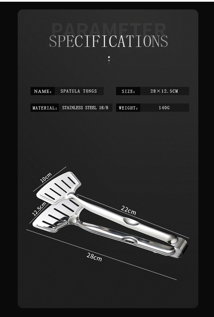 stainless steel kitchen tongs