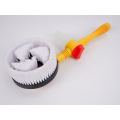 Car wheel cleaning round brush for car care