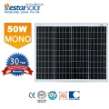 Mini panel de energía solar de 50W módulos mono