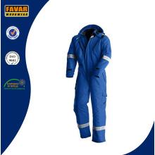 Flame Resistant Cotton Reflective Safety Overalls Oil Field Protect Winter Coverall for Oil Gas Industry