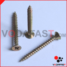 Yellow Zinc Plated Pozi Drive Chipboard Screw