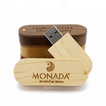 Wooden Swivel USB  Pen Drive