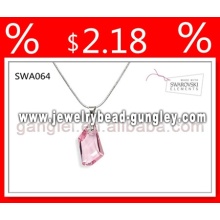 swarovski crystal pendant silver necklace