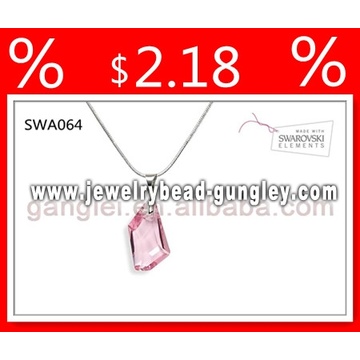 swarovski crystal pendant silver necklace