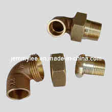 Conector codo MxC de bronce