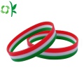 Press Three Layer High Qualitiy Silicone Wristband Bracelets