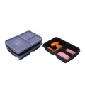 Black take out disposable plastic food box