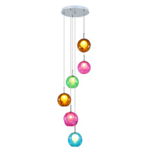 Lampes pendantes décoratives en verre colorées (MD3168R-6)