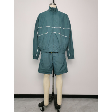 Sportswear Long-sleeve Jacket With Shorts Recreation Suit