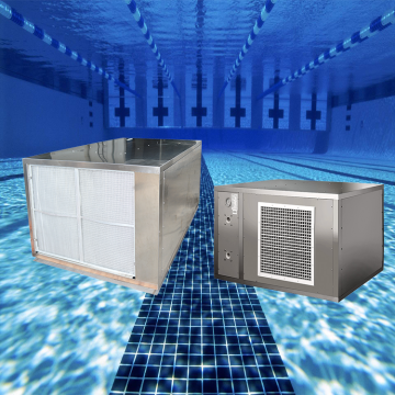 Swimming pool heat pump with stainless steel