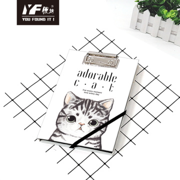 Benutzerdefinierte entzückende Katzenstil süße A5 -Zwischenablage Bindung loser Blatt Notebook Hardcover -Tagebuch