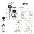 Пневматический мембранный клапан из нержавеющей стали Stainlss (RG)