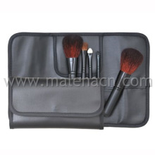 Pinceaux de maquillage 5PCS Travel avec sac cosmétique noir