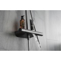 New gun grey brass mixer system bathroom black matt shower thermostat