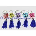 Greece multicolor oval evil eye keychain, multicolor resin evil eye beads