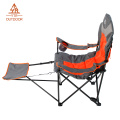 Silla de camping cuádruple para exteriores con reposapiés ajustable