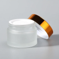 frosted glass cosmetic container round cream jar 30ml