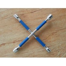 2015 New Blue Rubber Gripe Polished Cross Rim Wrench