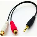 3.5mm Stereo Plug to 2 Jack Plug Cable