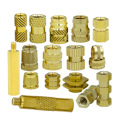 hex threading lock RIVETflange brass copper knurled nut