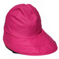 Rosa rojo PU lluvia Hat /Rain casquillo/impermeable para adulto