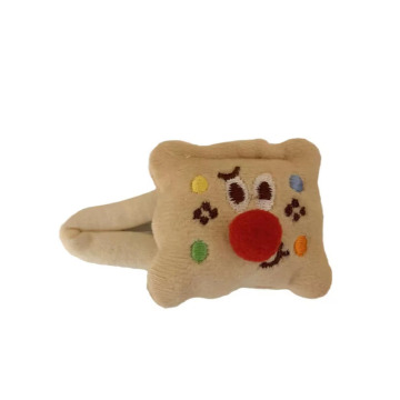 Simulated plush red nose cookie hair clip