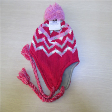 Hand gestrickte Beanie Mütze mit Homerun & Quaste