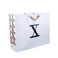 White cardboard paper shopping bags