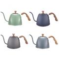 Pour over coffee kettle with wooden handle