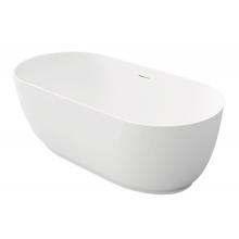 Dünnere freistehende Badewanne in weißer Farbe