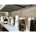 white marble decorative vases