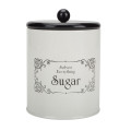 White tea sugar coffee canister set for kitchen