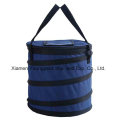 Promotional Navy Blue 600d Polyester Collapsible Insulated Cool Bag