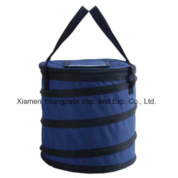 Werbe-Navy Blue 600d Polyester zusammenklappbare isolierte Cool Bag