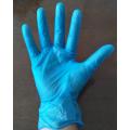 Guantes de vinilo azul desechables