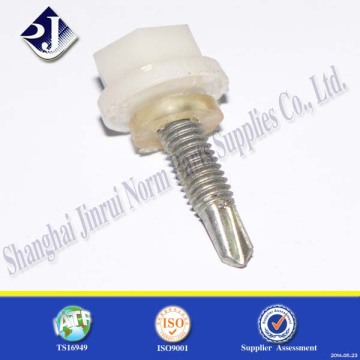 TEFLON Plastic hex flange drilling screw