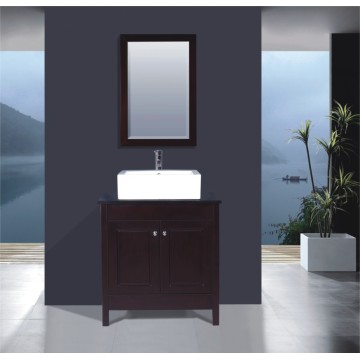 Wooden Floor Bathroom Vanity (B-261)