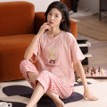 100% Cotton Short Sleeve Pajamas Women