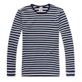 2018 blue and white long striped t shirt