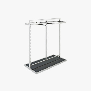 Luxury Stainless Steel Store Clothing Fixtures Display Stand