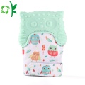 Luvas de Mordaça de Silicone BPA Free Baby Owl Mitten